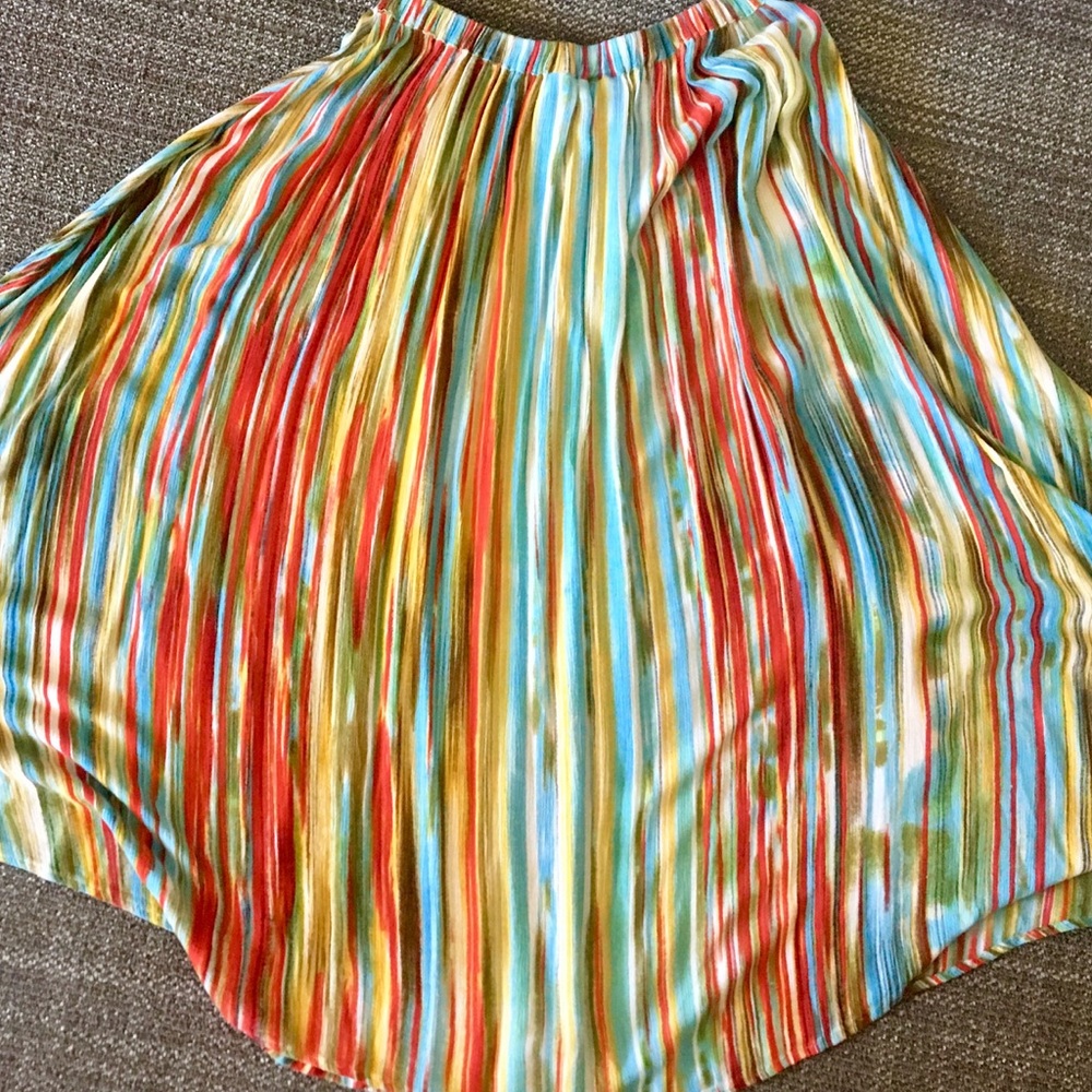 rainbow ankle skirt